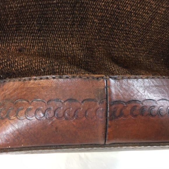 Genuine Leather Rainbow Woven Natural Dyes Textile Backpack Made in Bolivia BOHO - Picture 11 of 16